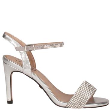 UNA HEALY WOMENS DIAMANTE STRAP SANDAL - SILVER